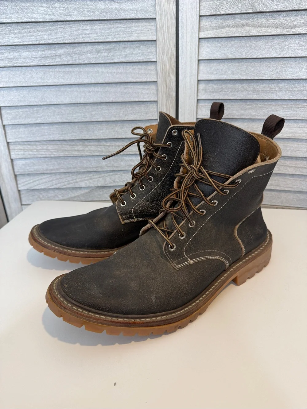 Thursday Boot Company Hero Men’s 12.5 Leather Lug Sole Lace Up Boots